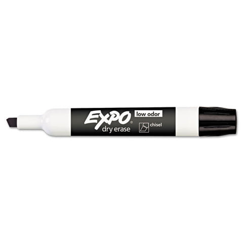 Low-odor Dry-erase Marker, Broad Chisel Tip, Black