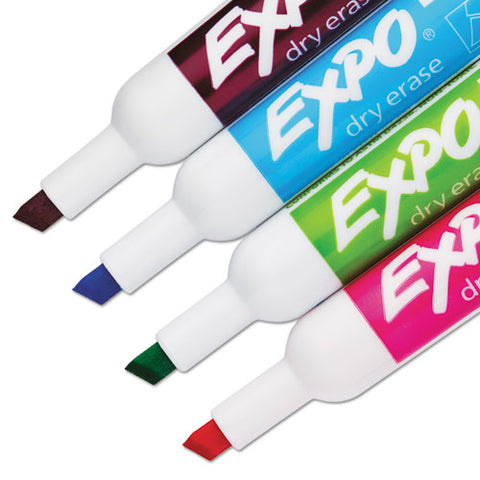 Low-odor Dry-erase Marker, Broad Chisel Tip, Assorted Pastel Colors, 4/set