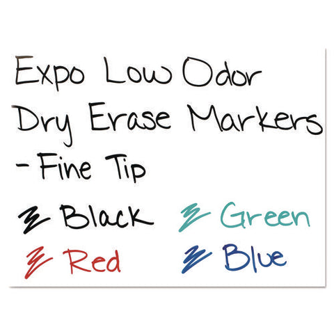 Low-odor Dry-erase Marker, Fine Bullet Tip, Red, Dozen