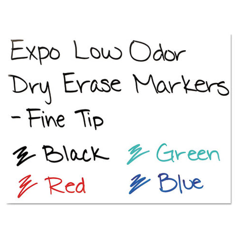 Low-odor Dry-erase Marker, Fine Bullet Tip, Red, Dozen