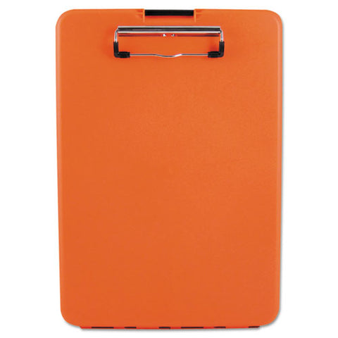 Slimmate Storage Clipboard, 0.5" Clip Capacity, Holds 8.5 X 11 Sheets, Hi-vis Orange