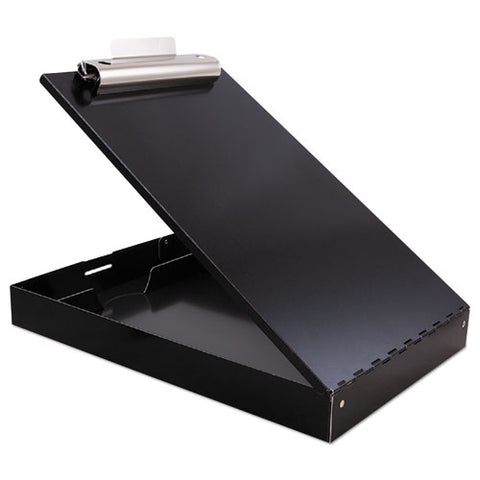 Redi-rite Aluminum Storage Clipboard, 1" Clip Capacity, Holds 8.5 X 11 Sheets, Black