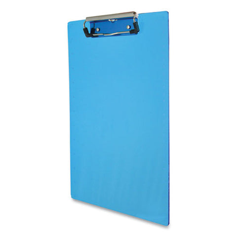 Acrylic Clipboard, 0.5" Clip Capacity, Holds 8.5 X 11 Sheets, Transparent Blue