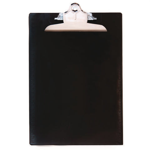 Recycled Plastic Clipboard With Ruler Edge, 1" Clip Capacity, Holds 8.5 X 11 Sheets, Black