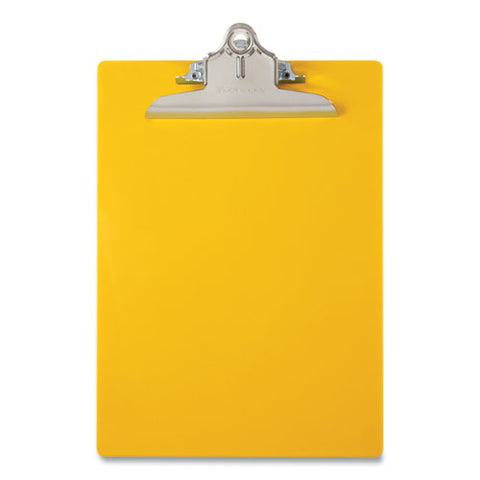 Recycled Plastic Clipboard With Ruler Edge, 1" Clip Capacity, Holds 8.5 X 11 Sheets, Yellow