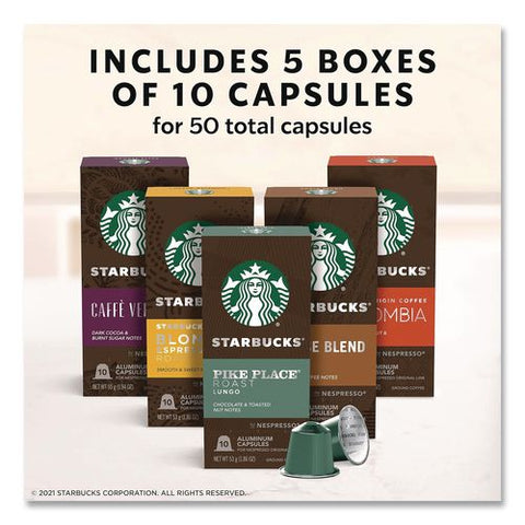 Original Line Variety Pack, Blonde Espresso/caffe Verona/colombia/house Blend/pike Place Original Pods, 50/box