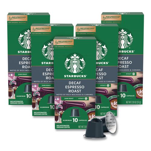 Espresso Roast Decaf Original Pods, 10/pack, 5 Packs/box, 50/box