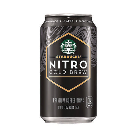 Nitro Cold Brew Coffee, Black Unsweetened, 9.6 Oz Can, 12/carton