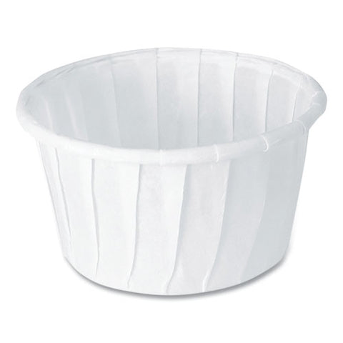 Paper Portion Cups, 1.25 Oz, White, 250/bag, 20 Bags/carton