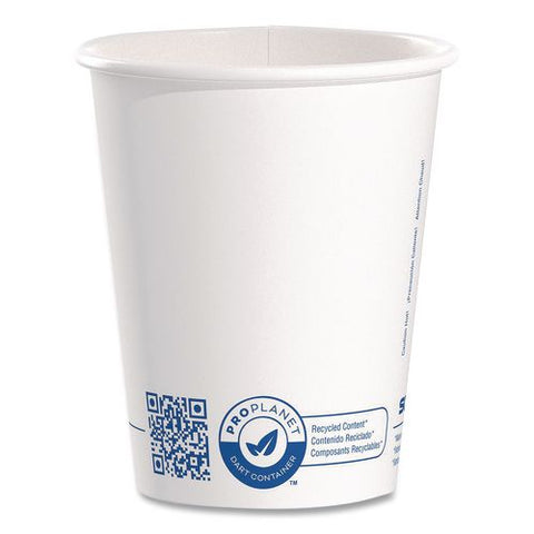 Recycled Content Pcf Paper Hot Cups, Proplanet Seal, 10 Oz, White/blue, 1,000/carton
