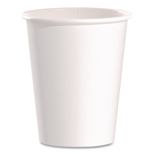 Paper Hot Cups, 10 Oz, White, 50/pack