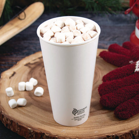 Thermoguard Insulated Paper Hot Cups, 20 Oz, White Sustainable Forest Design, 600/carton