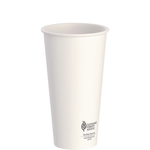 Thermoguard Insulated Paper Hot Cups, 20 Oz, White Sustainable Forest Design, 600/carton