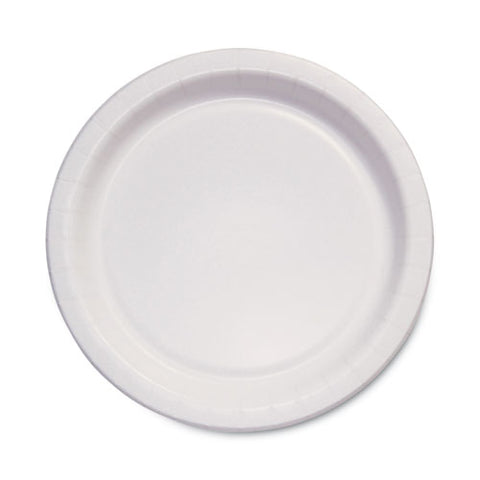 Bare Eco-forward Clay-coated Paper Dinnerware, Proplanet Seal, Plate, 6" Dia, White, 1,000/carton