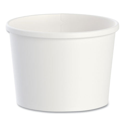 Flexstyle Double Poly Paper Containers, 12 Oz, 3.6" Diameter, White, Paper, 25/bag, 20 Bags/carton