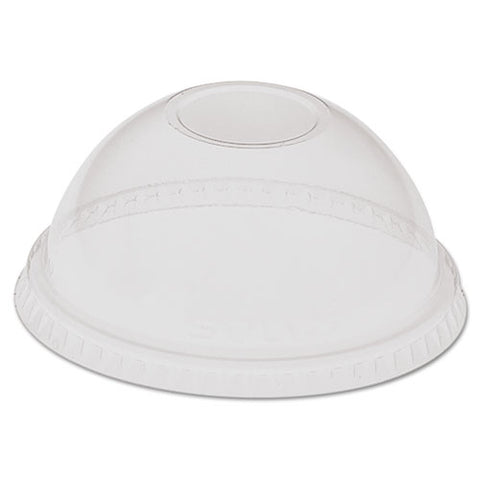 Lid,cup,w/hole,dome,clr