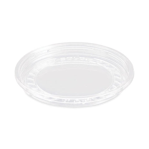 Bare Eco-forward Rpet Deli Container Lids, Proplanet Seal, Recessed Lid, Fits 8 Oz, Clear, Plastic, 50/pack, 10 Packs/carton