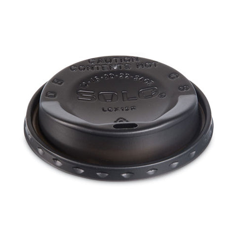 The Gourmet Lid Hot Cup Lids For Trophy Plus, Fits 12 Oz To 20 Oz, Black, 125 Lids/sleeve, 12 Sleeves/carton