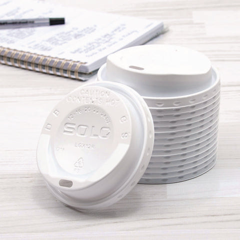 The Gourmet Lid Hot Cup Lids For Trophy Plus, Fits 12 Oz To 20 Oz, White, 1,500/carton