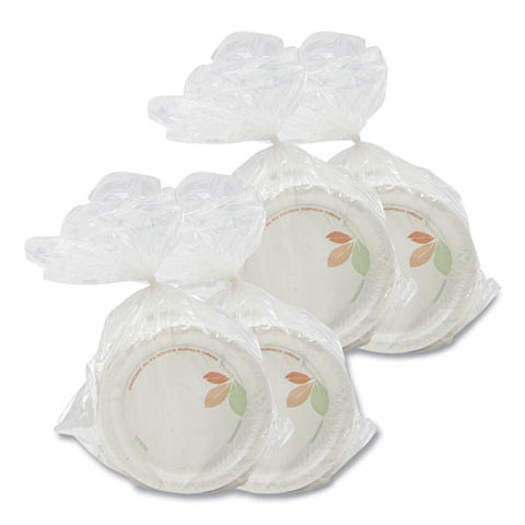 Bare Eco-forward Paper Dinnerware Perfect Pak, Proplanet Seal, Plate, 6" Dia, Green/tan, 125/pack, 4 Packs/carton