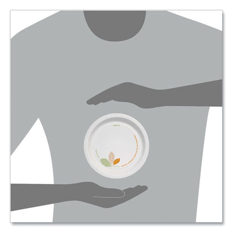 Bare Eco-forward Paper Dinnerware Perfect Pak, Proplanet Seal, Plate, 6" Dia, Green/tan, 125/pack, 4 Packs/carton