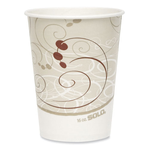 Double Sided Poly Paper Cold Cups, 16 Oz, Symphony Design, 50/sleeve, 20 Sleeves/carton