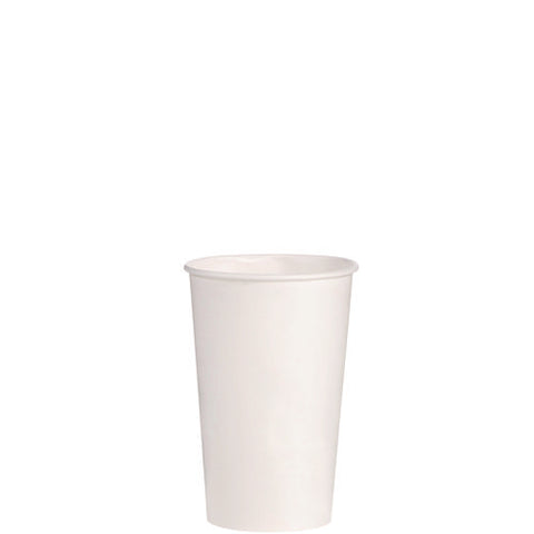 Double Sided Poly (dsp) Paper Cold Cups, 16 Oz, White, 50 Cups/sleeve, 20 Sleeves/carton