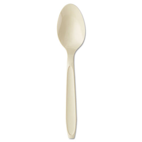 Reliance Mediumweight Cutlery, Spoon, Plastic, Champagne, 1,000/carton