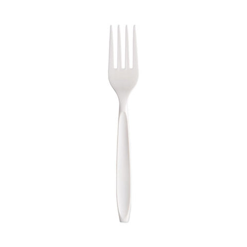 Reliance Mediumweight Cutlery, Fork, White, 100/box, 1,000/carton