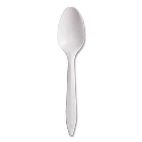 Regal Mediumweight Cutlery, Full-size, Spoon, Plastic, White, 1,000/carton