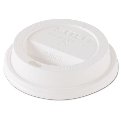 Traveler Dome Hot Cup Lid, Fits 8 Oz Cups, White, 100/pack, 10 Packs/carton