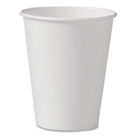 Uncoated Paper Cups, Hot Drink, 8 Oz, White, 1,000/carton