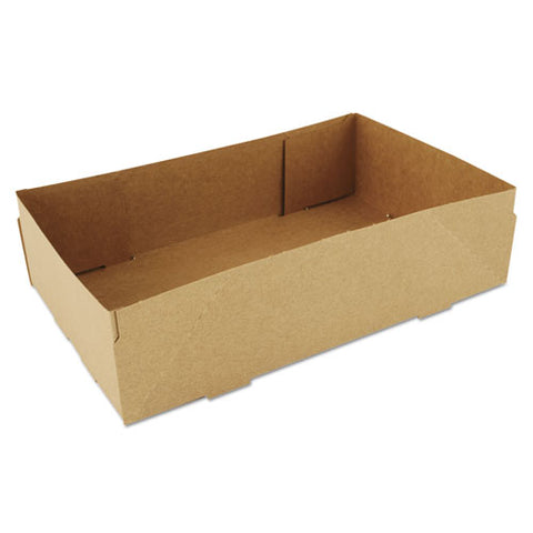 4-corner Pop-up Food And Drink Tray, 8.63 X 5.5 X 2.25, Brown, Paper, 500/carton