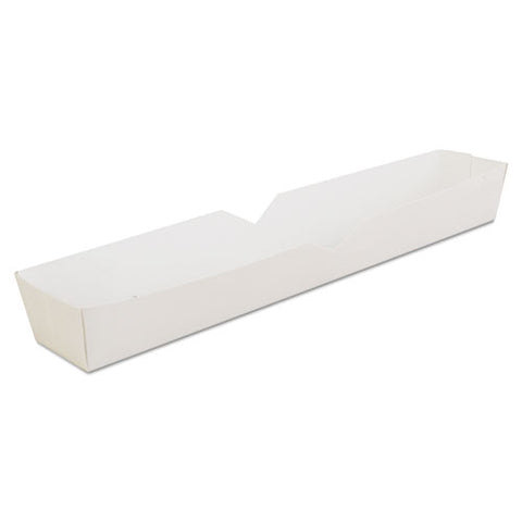 Footlong Hot Dog Tray, 10.25 X 1.5 X 1.25, White, Paper, 500/carton