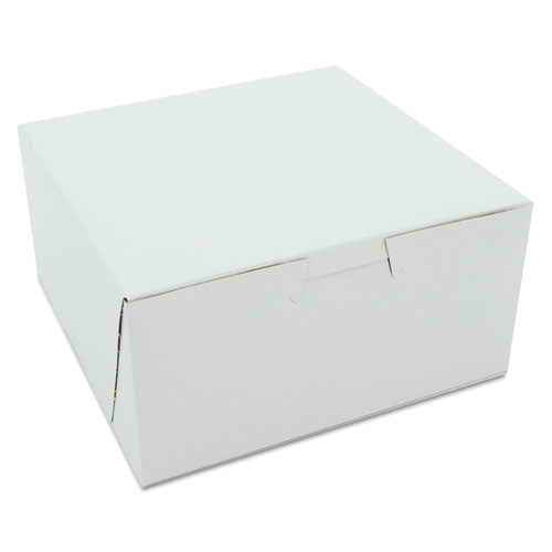 White One-piece Non-window Bakery Boxes, 6 X 6 X 3, White, Paper, 250/carton