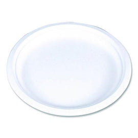 Champware Molded Fiber Tableware, Molded Fiber Plate, 9" Dia, White, 125 Plates/sleeve, 4 Sleeves/carton