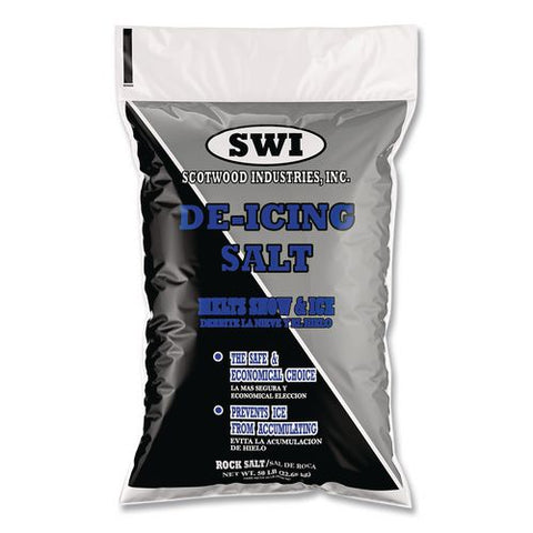 Rock Salt De-icing Salt, 50 Lb Bag, 50 Bags/pallet