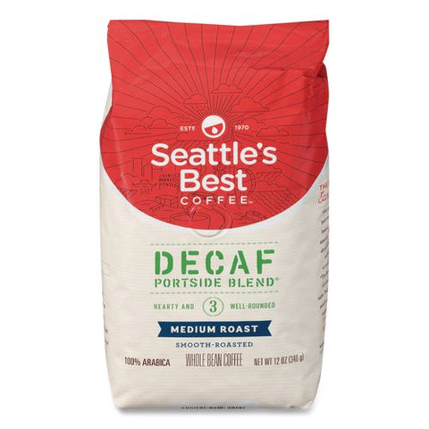 Port Side Blend Ground Coffee, Decaffeinated Medium Roast, 12 Oz Bag, 6/carton