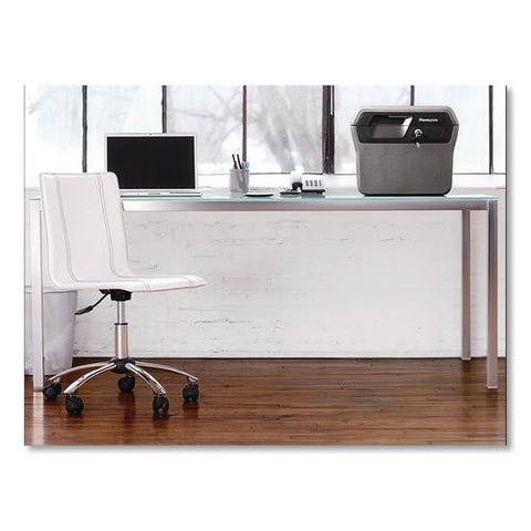 Fire-resistant/waterproof Safe With Key, 15.5 X 13.5 X 14.3. 0.65 Cu Ft, Gray