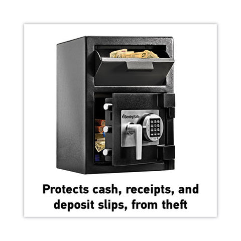 Digital Depository Safe, Large, 0.94 Cu Ft, 14w X 15.6d X 20h, Black