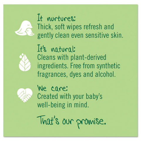 Free And Clear Baby Wipes, 7 X 7, Unscented, White, 64/flip-top Pack