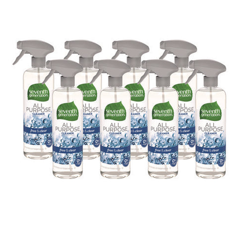 Natural All-purpose Cleaner, Free And Clear/unscented, 23 Oz Trigger Spray Bottle, 8/carton