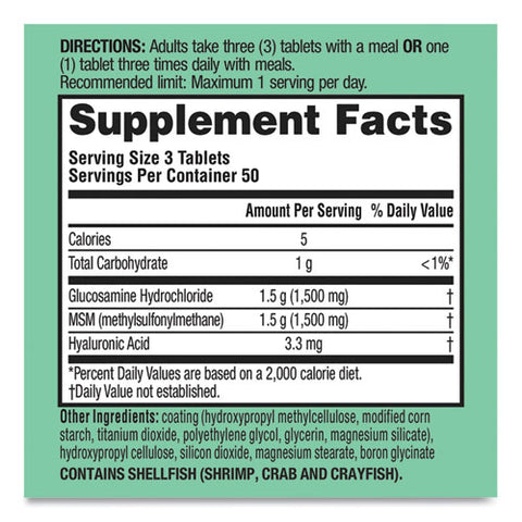 Glucosamine Plus Msm Tablet, 150 Count