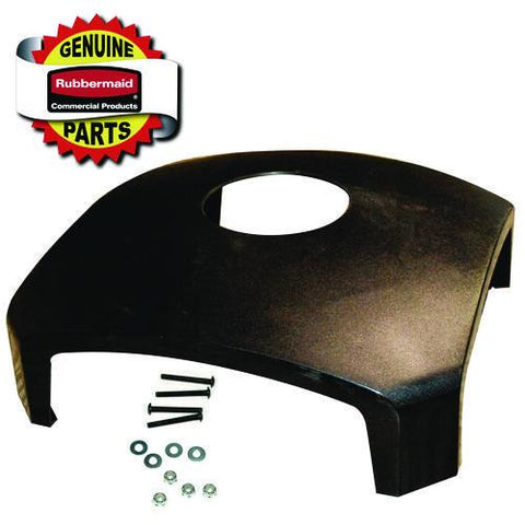 Dome Top With Hole For Waste Receptacle, 25.5" X 25.5" X 9.75", Driftwood