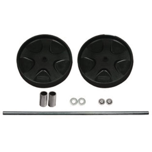 Wheel/axle Parts For 6173 Janitor Cart 2000, (2) 8" Wheels, Black/gray