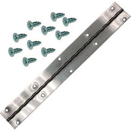 Hinge With Hardware For Container, 1.5 X 18 X 0.5, Gray