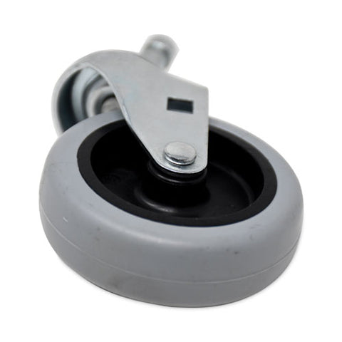 Mop Bucket/wringer Replacement Caster, Grip Ring Type C Stem, 3" Wheel, Black/gray/silver