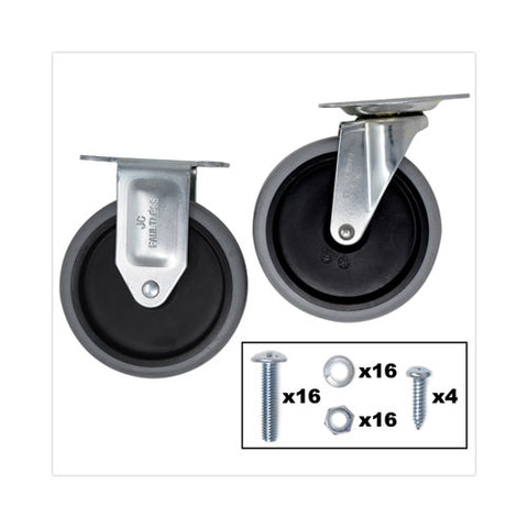 Kit,caster,2swl,2rigid,4"