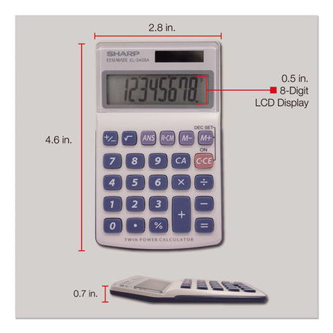 El240sb Handheld Business Calculator, 8-digit Lcd