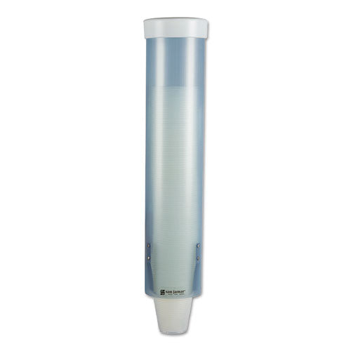 Adjustable Frosted Water Cup Dispenser, For 4 Oz To 10 Oz Cups, Blue